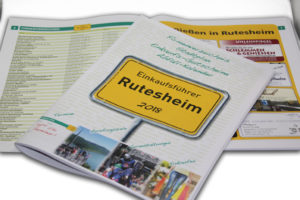 Rutesheim Einkaufsführer 2018 - Innenansicht Firmenverzeichnis und Themenseite "Genießen in Rutesheim"