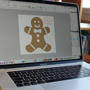 Making-of Weihnachtskarte: Ausarbeitung des grafischen Layouts am Computer fuer die Druckproduktion der Weihnachtskarte